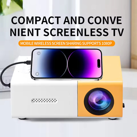 YG-300 Mini Home Projector – Plug & Play HD Movie Projector for Kids & Adults